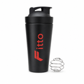 96 Pieces Stainless Steel Protein Shaker Bottle with Mixing Ball and Flip-Top Lid, Single Bottle