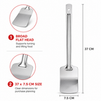 144 Pieces Stainless Steel Flat Turner, 37 x 7.5 cm, Silver, 1 Piece