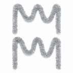 96 Pieces Silver Tinsel Decoration, 12 cm x 12 m, 2 Pieces