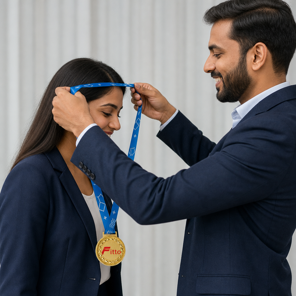 144 Pieces Award Medal with Blue Ribbon, Gold Silver or Bronze Finish, 1 Piece