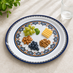 96 Pieces Melamine Round Serving Trays, Waven Design, 30 cm