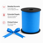 120 Pieces Printed Blue Ribbon Roll, 5 mm x 250 yd, Craft Trim for Wrapping, Bows and DIY Projects