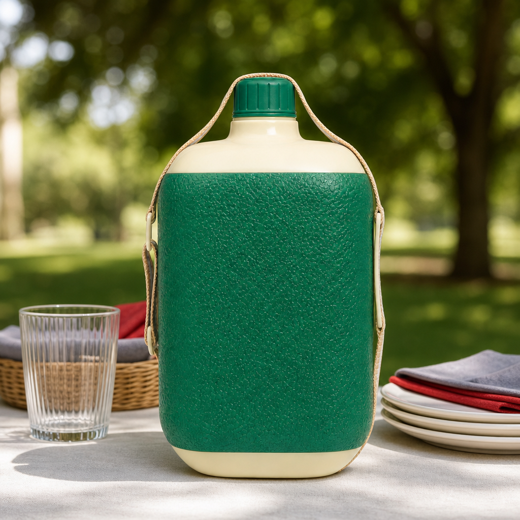 96 Pieces Insulated Water Jugs with Screw Cap and Shoulder Strap, Green and Cream, 29 x 20 x 15 cm