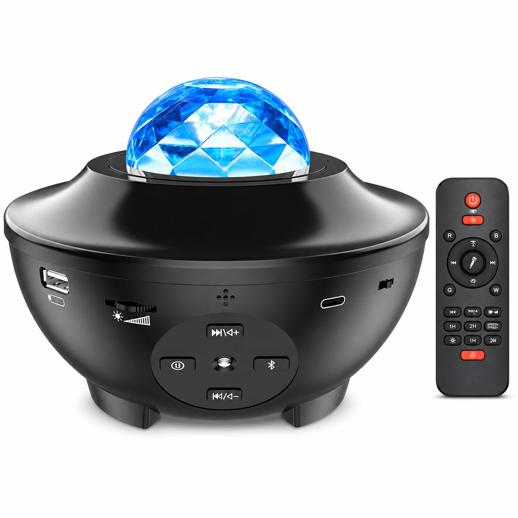 72 Pieces Galaxy Star Projector with Remote Control, RGB Lighting, Black, 1 Unit