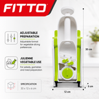96 Pieces Adjustable Julienne Vegetable Slicer, White and Green, 1 Piece