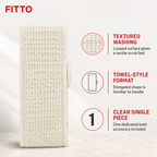 144 Pieces Exfoliating Bath Towel, Textured Body Scrubbing Cloth, Off-White, 1 Piece