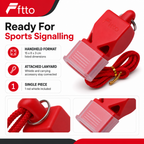 120 Pieces Sports Hand Whistle with Lanyard, Red, 1 Piece