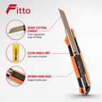 120 Pieces Orange and Black 9 mm Titanium Blade Snap-Off Cutter, 1 Piece