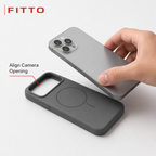 120 Pieces Silicone Magnetic Phone Cases with Raised Camera Protection, Gray