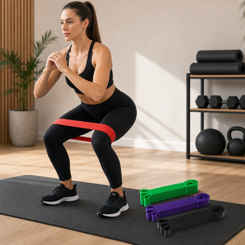 60 Pieces Resistance Bands Set, 4-Piece Exercise Loop Bands for Strength, Mobility and Home Workouts