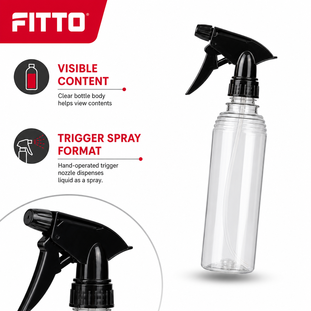 240 Pieces Clear Plastic Spray Bottle with Trigger Nozzle, 1 Piece, 25 cm