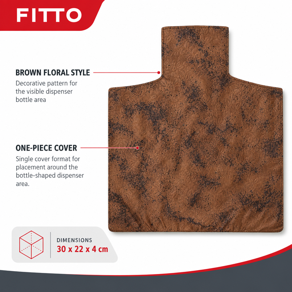 240 Pieces Water Dispenser Bottle Covers, Brown Floral PEVA Cover, 1 Piece