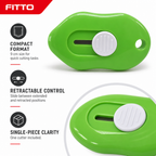 96 Pieces Mini Retractable Utility Cutter, Green and White, 9 cm, 1 Piece