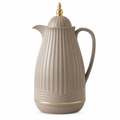 60 Pieces Plastic Vacuum Flask with Glass Refill, 1 Litre, Taupe