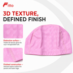 96 Pieces 3D PU Swimming Cap, Pink