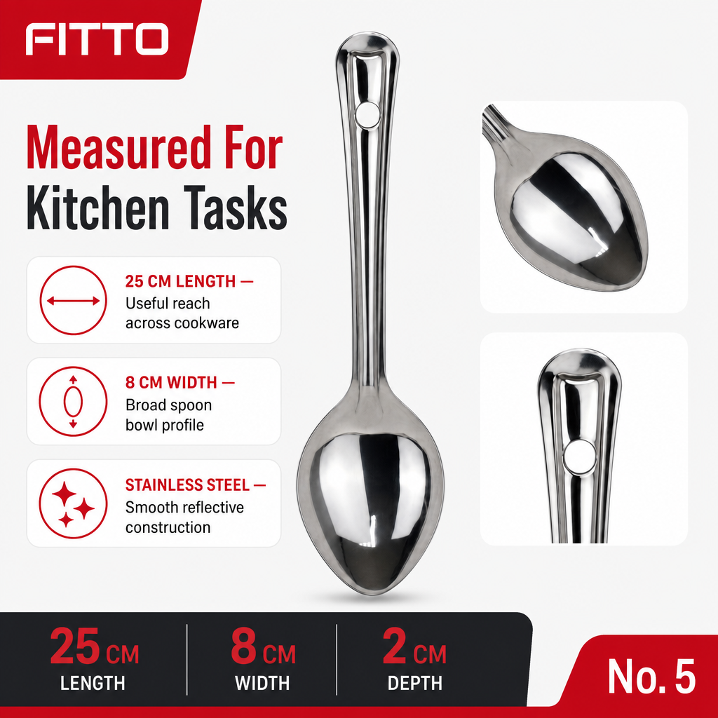 120 Pieces Stainless Steel Basting Spoon No. 5, 25 cm Kitchen Cooking Utensils