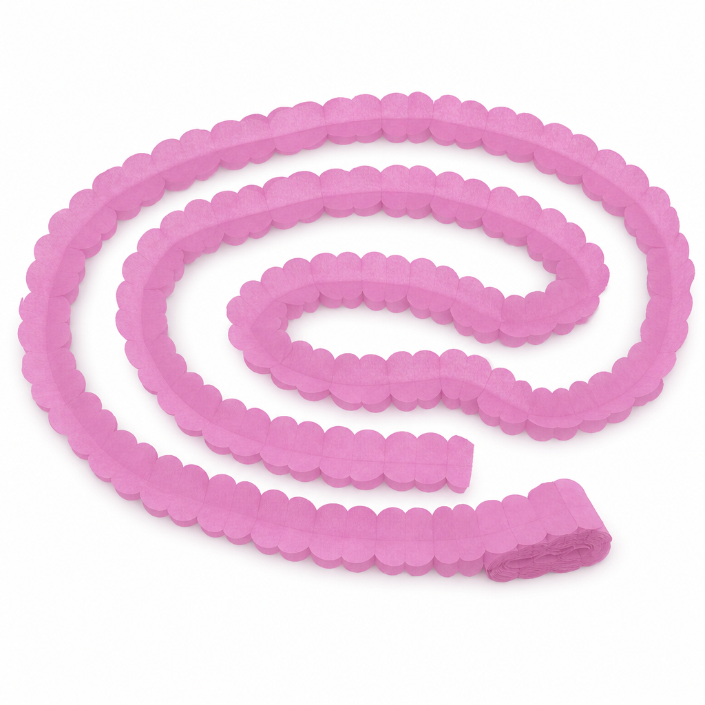 240 Pieces Pink Solid Colour Paper Garland, 4 m x 16 cm, 1 Piece Party Decorations