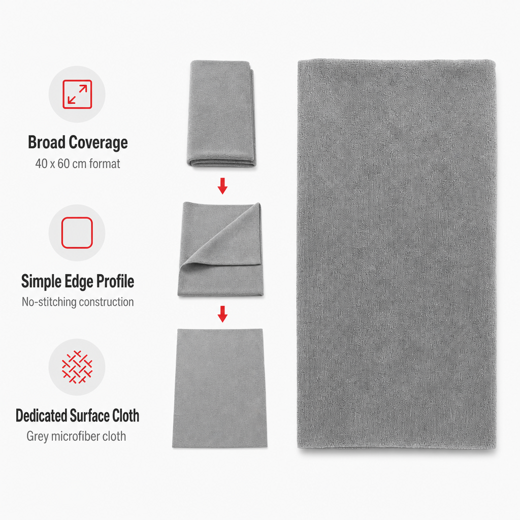 120 Pieces Microfiber Cleaning Cloth, No Stitching, 40 x 60 cm, Grey, 1 Piece