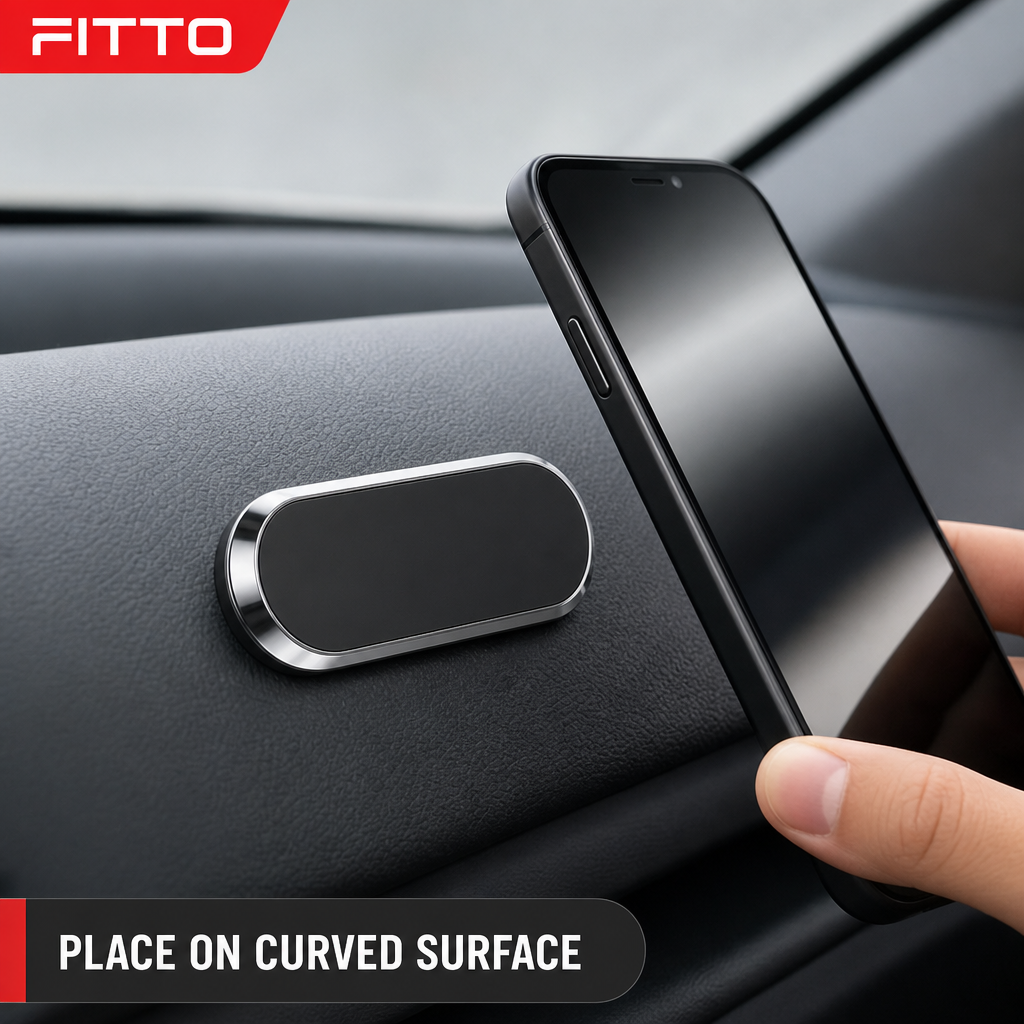 120 Pieces Magnetic Mobile Car Mount for Curved Surfaces, Black