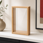 72 Pieces Wooden Display Cases, Tall Rectangular Natural Finish, 36 x 25 x 20 cm
