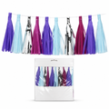 240 Pieces Tassel Garland Assorted Colour 2 m x 15 cm, 12 Pieces for Party Decorations