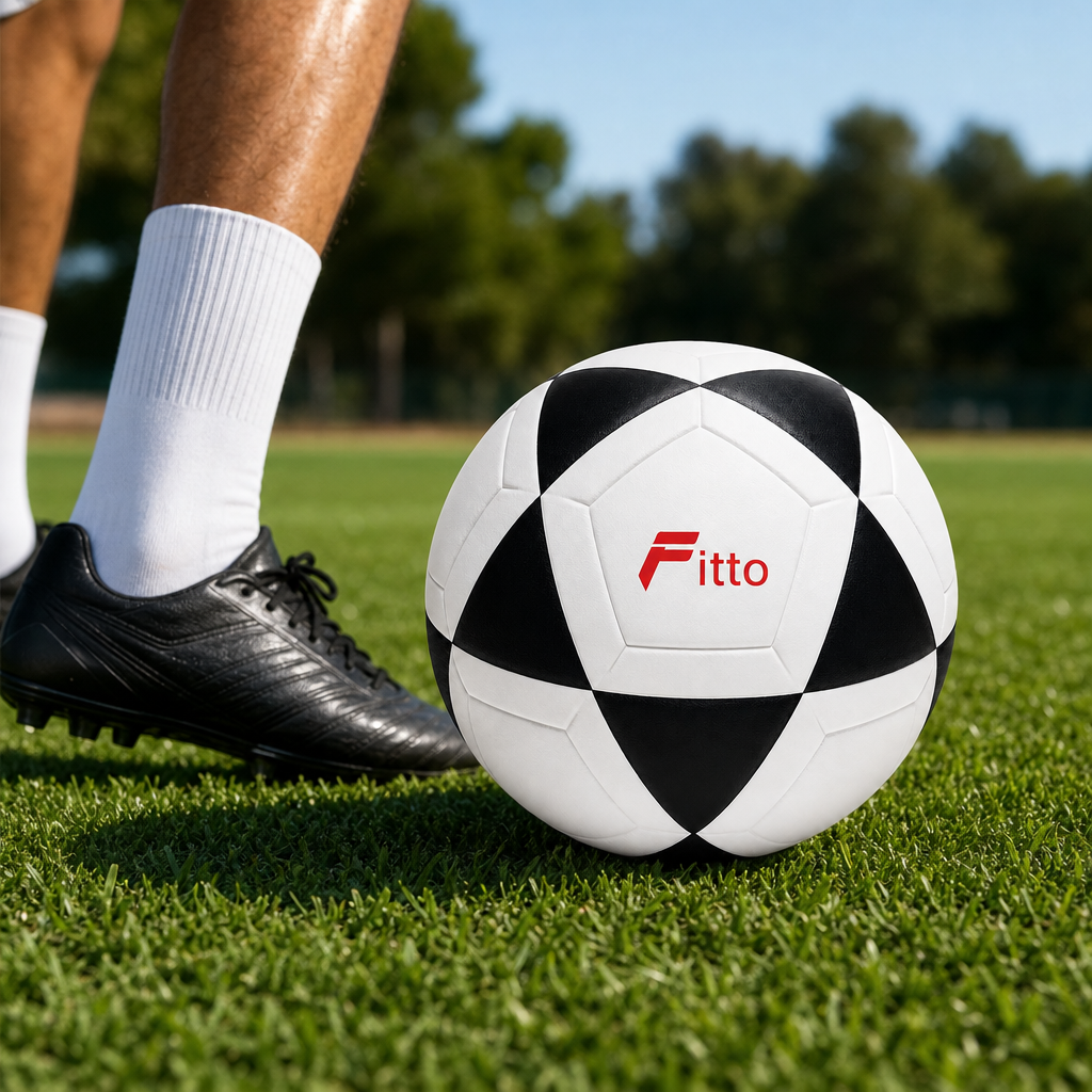 96 Pieces Size 5 Football, Black and White Panel Design, Single Ball for Practice and Play