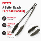 96 Pieces Silicone Food Tongs, 12 Inch, Dark Gray Kitchen Serving and Cooking Utensils