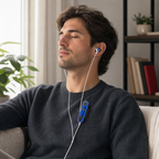96 Pieces Wired Clip-On Earphones with In-Ear Design, Blue, Single Unit