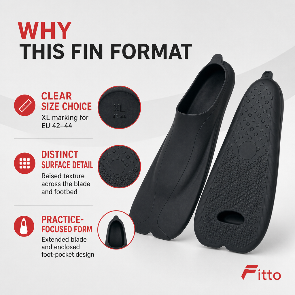 48 Pieces Swimming Fins for Training, XL EU 42–44, Textured Swim Fins for Pool Practice