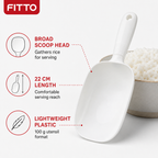120 Pieces White Plastic Kitchen Rice Scoop, 1 Piece, 22 cm