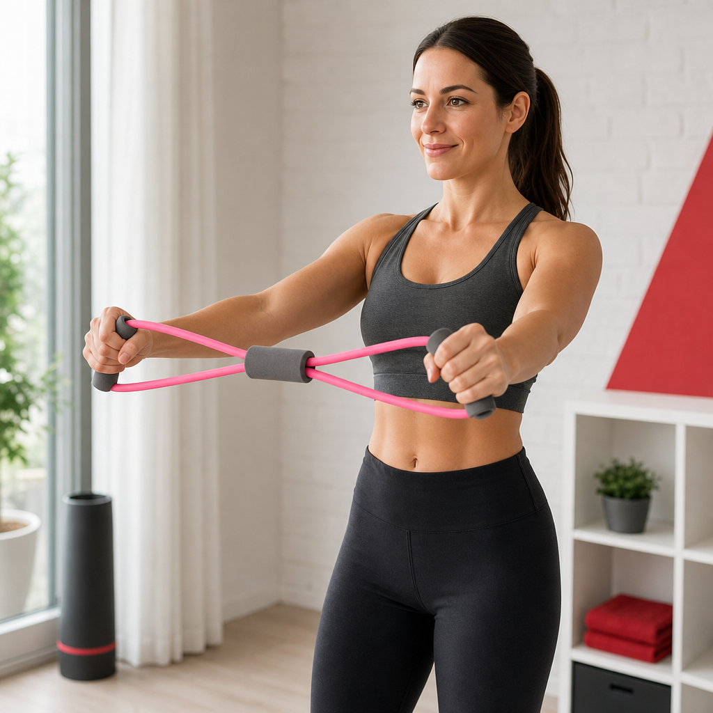 96 Pieces Resistance Bands with Foam Handles, Small Pink Expander for Home Workout and Strength Training