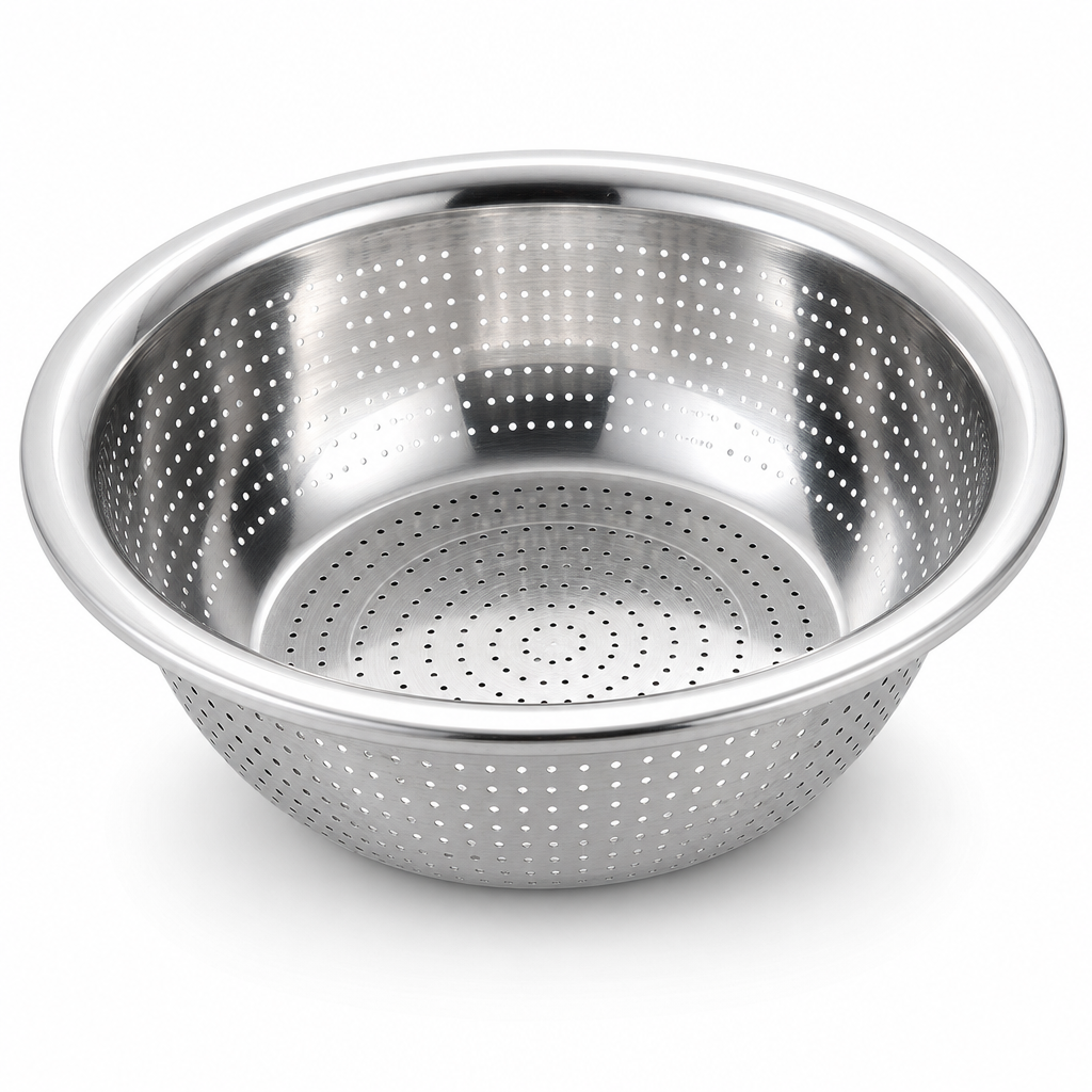 96 Pieces Silver Stainless Steel Colander Bowl 26 cm, 1 Piece