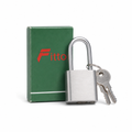 120 Pieces Mini U-Shackle Padlock with Keys, 4 cm, Silver, 1 Set