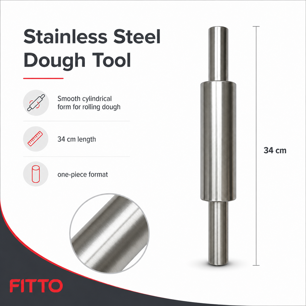 96 Pieces Stainless Steel Rolling Pin, 12.5 in, 1 Piece