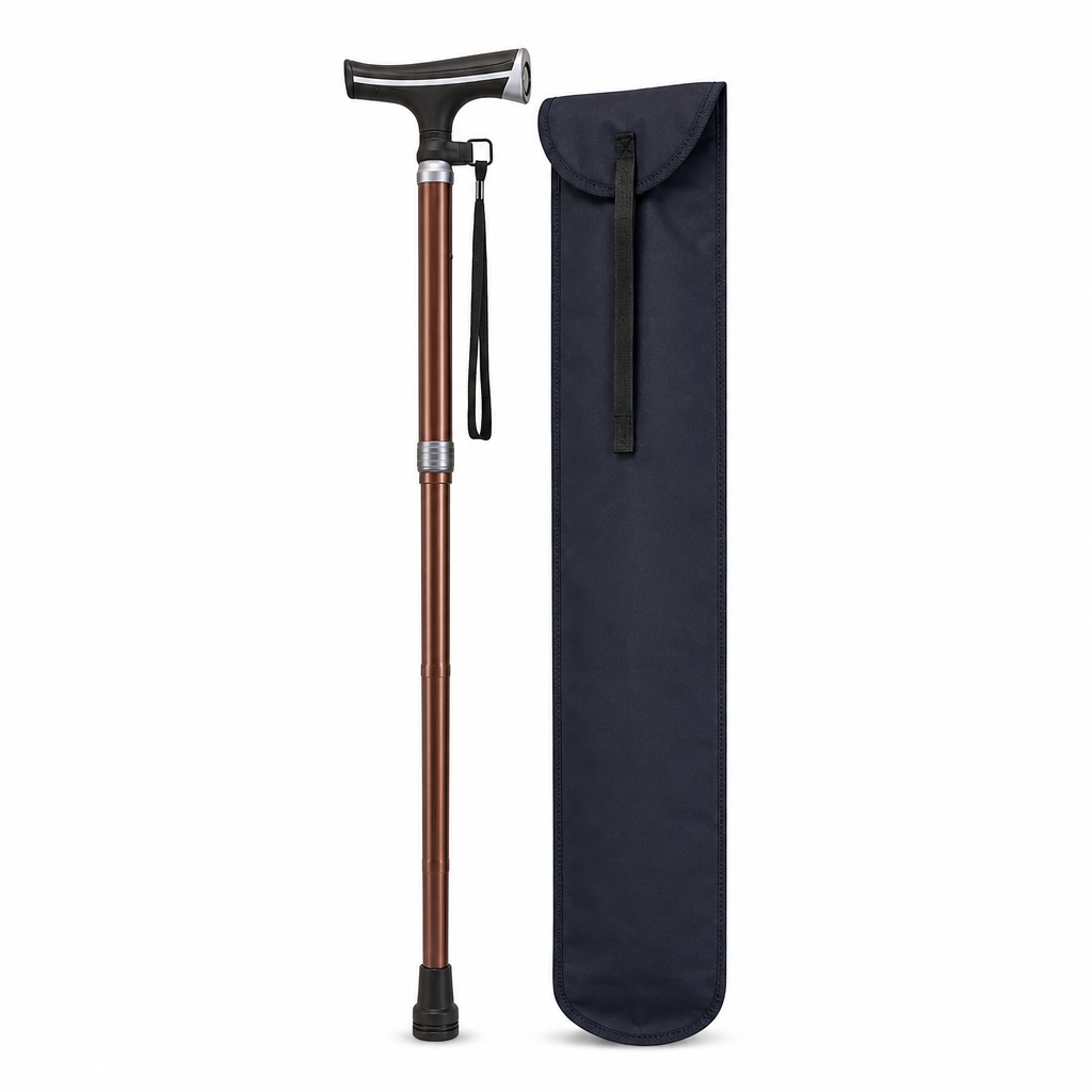 72 Pieces Walking Sticks with Protective Carry Sleeve, 90 cm, Brown and Black, 1 Piece