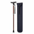 72 Pieces Walking Sticks with Protective Carry Sleeve, 90 cm, Brown and Black, 1 Piece
