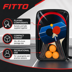 96 Pieces Table Tennis Racket Set with Balls, Compact Recreational Sports Equipments, 30 x 20 x 6 cm