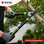 72 Pieces Long-Handle Bypass Lopper, 55 cm, Black and Green, 1 Piece