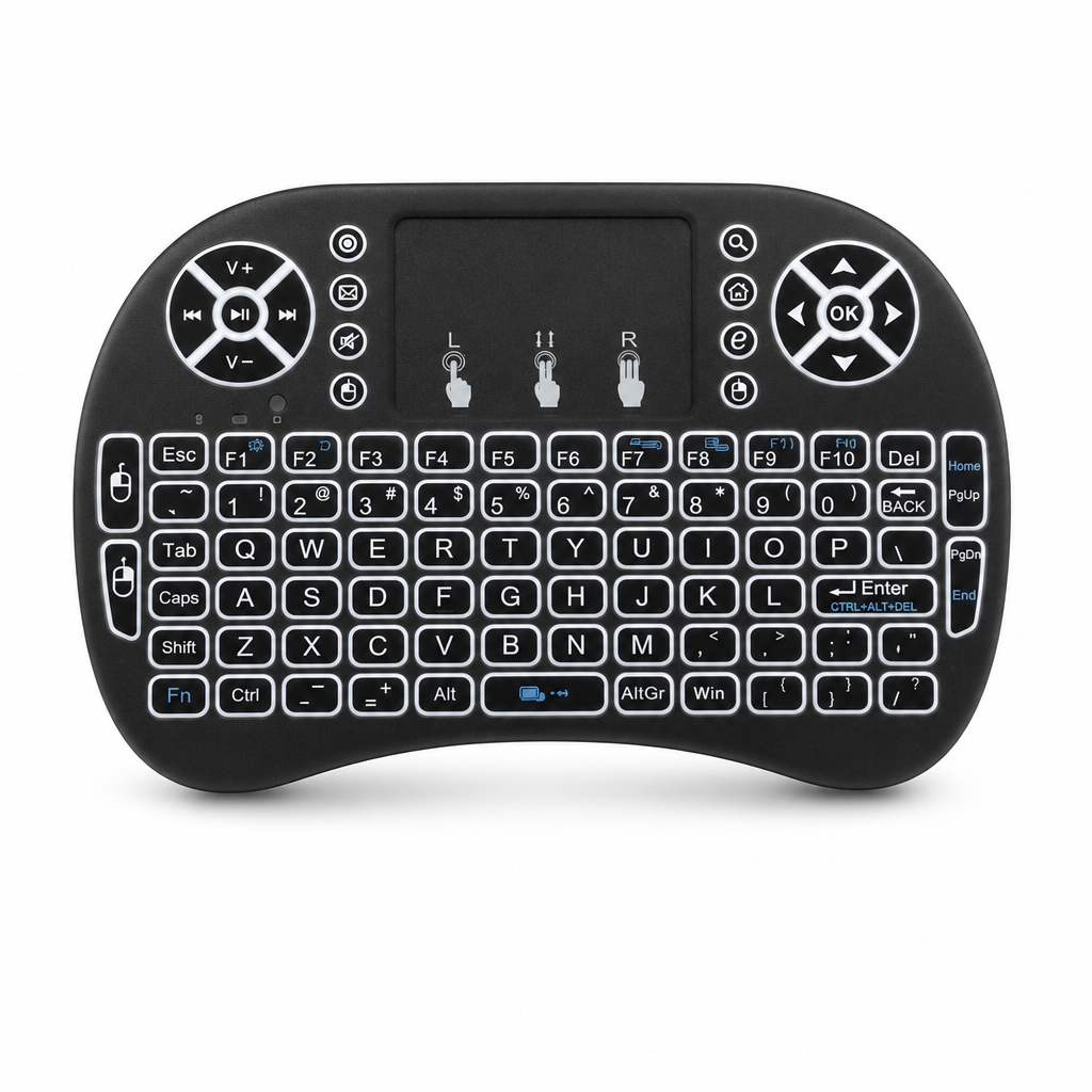72 Pieces Mini Wireless Keyboard with Touchpad and Backlit Keys, Compact Handheld Design