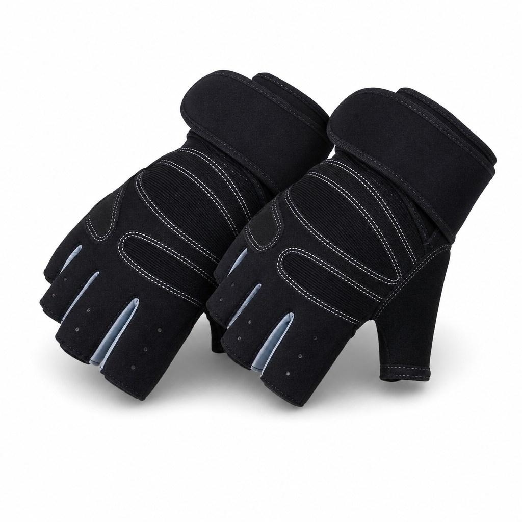 96 Pieces Gym Gloves with Wrist Support for Weight Lifting and Fitness, Black