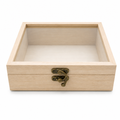 96 Pieces Wooden Display Cases with Clear Lid, 6 x 5 Inch