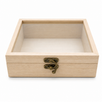 96 Pieces Wooden Display Cases with Clear Lid, 6 x 5 Inch
