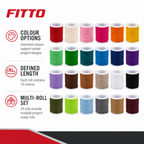 48 Pieces Jute Rope, Assorted Colours, 10 m per Roll, 24 Rolls for Crafting and Decorative Projects