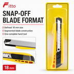 120 Pieces Utility Cutter, Yellow 18 mm Ceramic Handle, Snap-Off Blade Design, 1 Piece