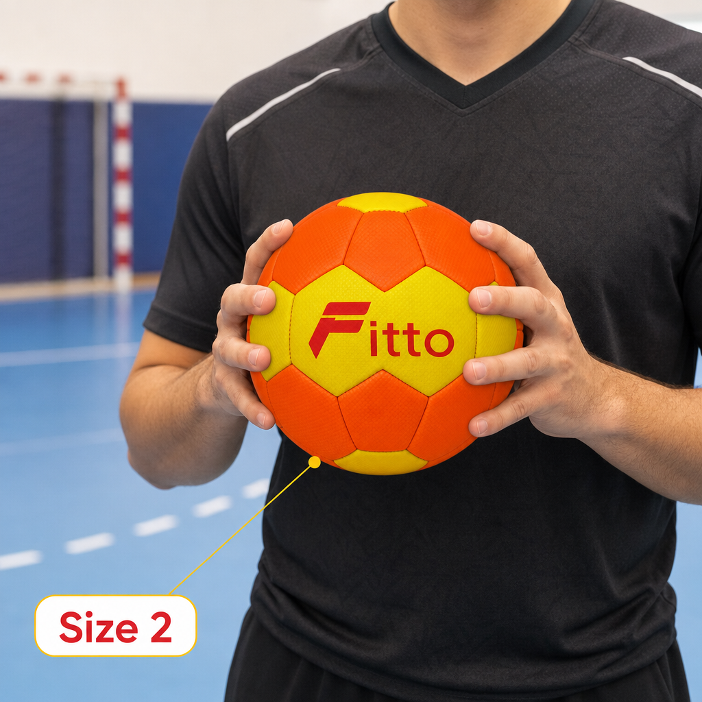 96 Pieces Handball Size 2, Orange and Yellow, Single Sports Ball for Training and Matches