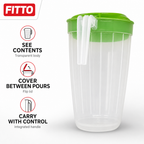 120 Pieces Transparent Plastic Water Jugs with Flip Lid and Handle, 1 L, 1 Piece