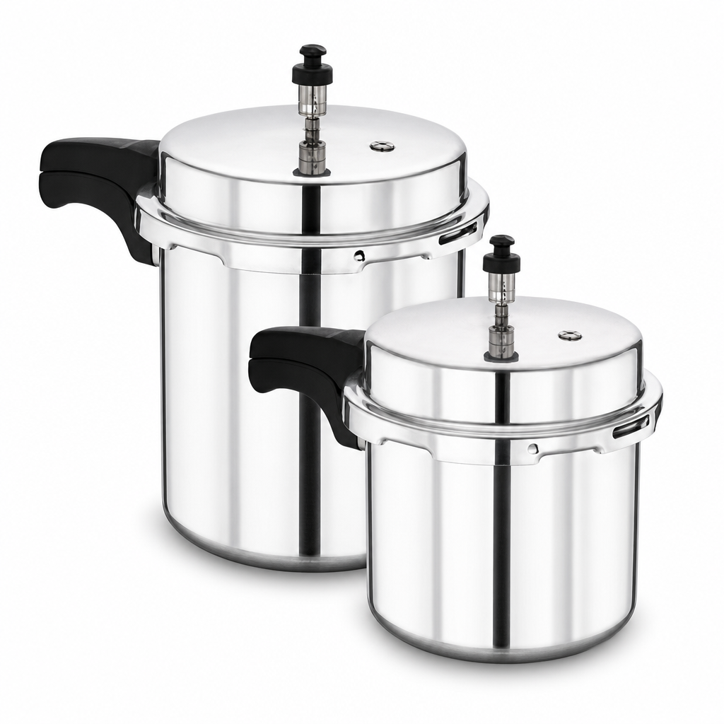48 Pieces Aluminium Pressure Cooker Combo, 3 L + 5 L, Two-Size Cookwares Set