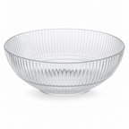 96 Pieces Ribbed Glass Serving Bowl, 223 mm, Clear, 1 Piece