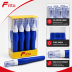 96 Pieces Correction Pens, Blue and White, 7 ml, Pack of 12 for Writing Corrections