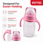 120 Pieces Feeding Bottle with Handles and Protective Cap, 220 ml, 1 Piece, Pink or Blue